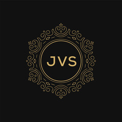 JVS  logo design template vector. JVS Business abstract connection vector logo. JVS icon circle logotype.
