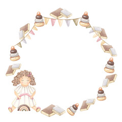 Circle wreath with toddler girl