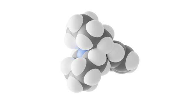 phencyclidine molecule, dissociative anesthetic, molecular structure, isolated 3d model van der Waals
