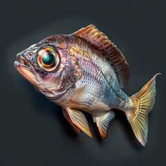 pez abisal irisado de ojo grande
