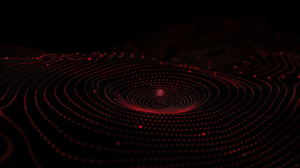 Red Abstract Digital Dot Technology Background