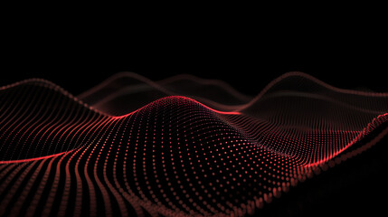 Red Abstract Digital Dot Technology Background