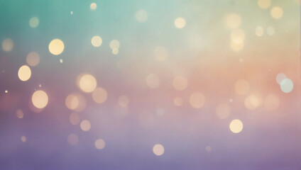 Abstract blur bokeh banner background. Pastel hues, blush pink, mint green, lavender purple, baby blue, and soft yellow.