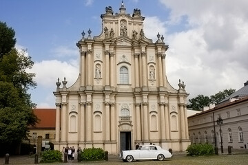 Church of the Visitation or St Joseph the Bridegroom Church. A 17th century Rococo Catholic church in Warsaw, Poland