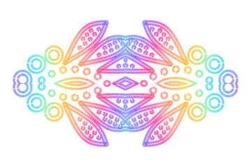 Obraz premium Beautiful aesthetic batik ethnic dayak line art pattern for traditional indonesian culture background 