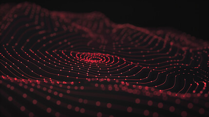 Red Abstract Digital Dot Technology Background