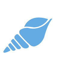 Seashell clip art design on plain white transparent isolated background for card, shirt, hoodie, sweatshirt, apparel, tag, mug, icon, poster or badge