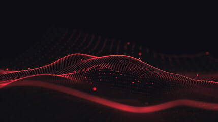 Red Abstract Digital Dot Technology Background