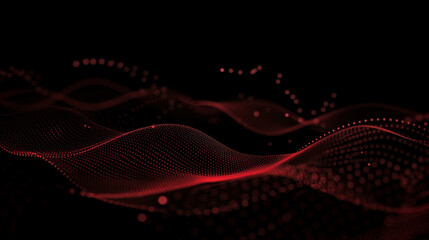 Red Abstract Digital Dot Technology Background