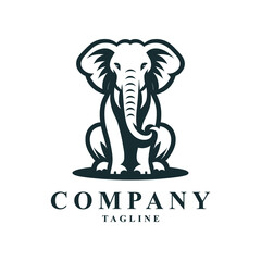 minimalist elephant logo