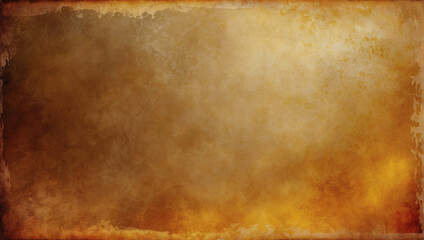 Amber background with textured grunge effect, watercolor-painted amber shades on a cloudy golden banner, reminiscent of aged parchment with radiant warmth.