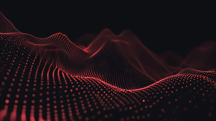 Red Abstract Digital Dot Technology Background