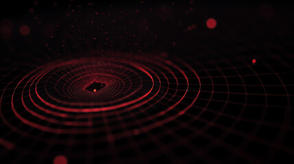 Red Abstract Digital Dot Technology Background