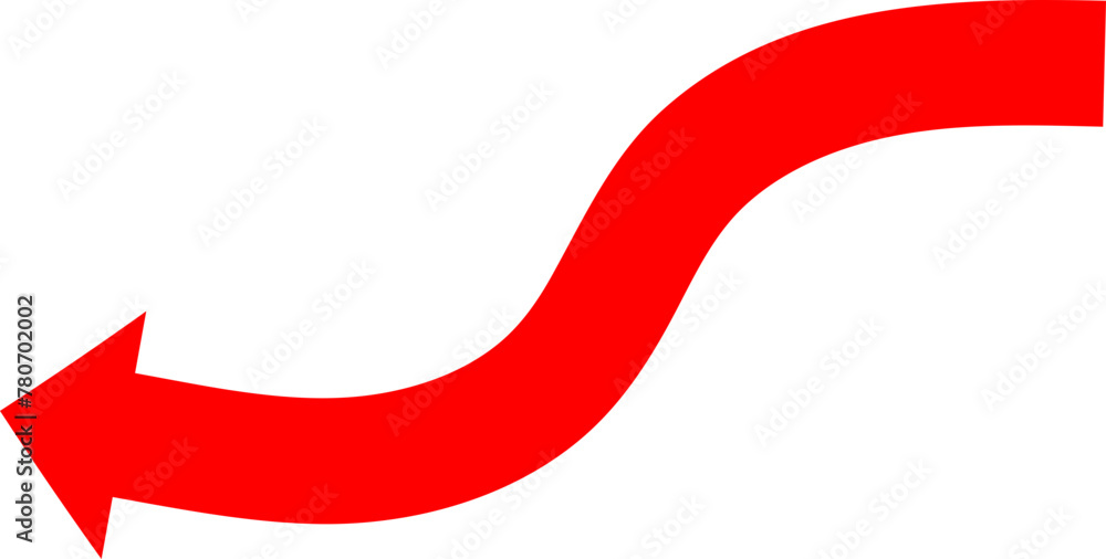 Poster red arrow icon indicating different direction. a set icons isolated on a white background for websit