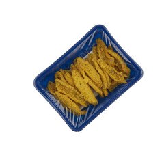 Crispy fried fish cut out isolated transparent background