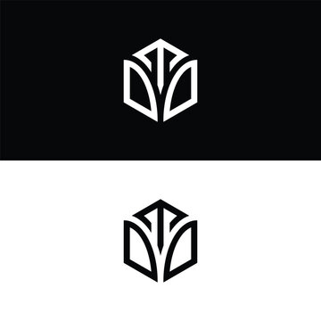 Initial letter TDD hexagon logo design, flourish, develop, natural, luxury, simple, finance logo, real estate.