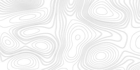 Fototapeta na wymiar Topographic map backdrop. Conditional geography scheme and the terrain path. Contour line abstract background. Topographic line pattern, map landscape background above view. Vector abstract