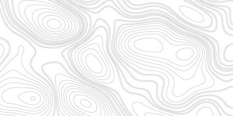 Topographic map backdrop. Conditional geography scheme and the terrain path. Contour line abstract background. Topographic line pattern, map landscape background above view. Vector abstract