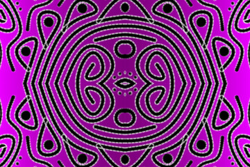Beautiful aesthetic batik ethnic dayak line art pattern for traditional indonesian culture background 