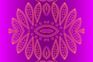 Beautiful aesthetic batik ethnic dayak line art pattern for traditional indonesian culture background 