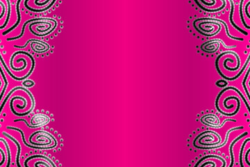 Beautiful aesthetic batik ethnic dayak line art pattern for traditional indonesian culture background 