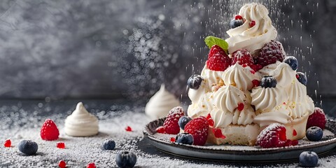 Christmas Cake with Fruit and Berries






