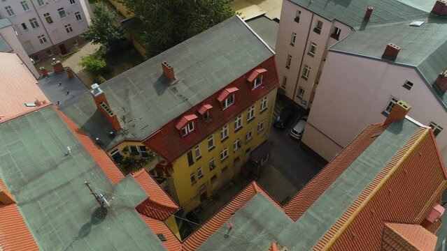 Tenement Wojska Polskiego Street Slupsk Kamienice Centrum Aerial View Poland
