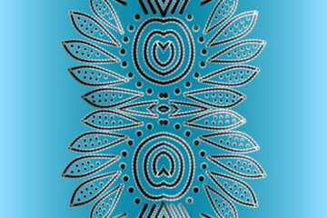 Beautiful aesthetic batik ethnic dayak line art pattern for traditional indonesian culture background 