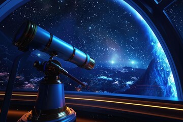 Telescope Time Machine A powerful telescope pierces the darkness