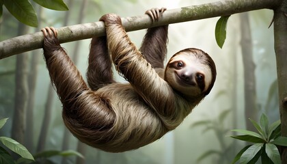 A-Sloth-With-Its-Limbs-Outstretched-Reaching-For- 3