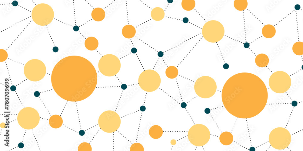 Poster abstract background of interrelated particles. social media relationship background