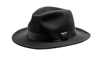 Black hat isolated on transparent background