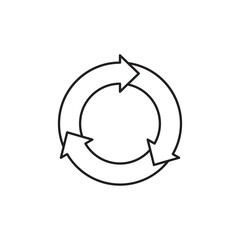 curve arrow icon move sign recycling 