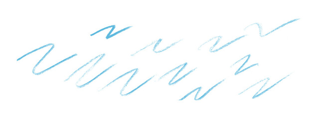 light blue pencil strokes isolated on transparent background