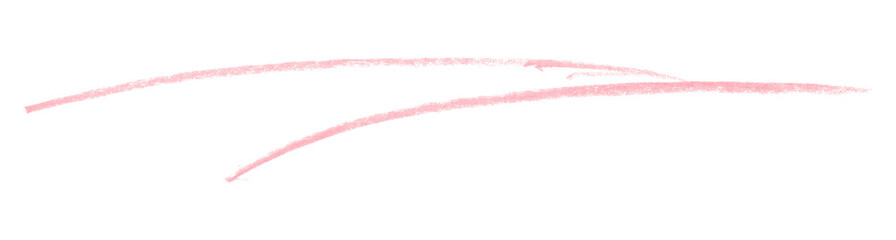 pink pencil strokes isolated on transparent background