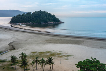 Morning at the beach of Santos, São Paulo, Brazil.