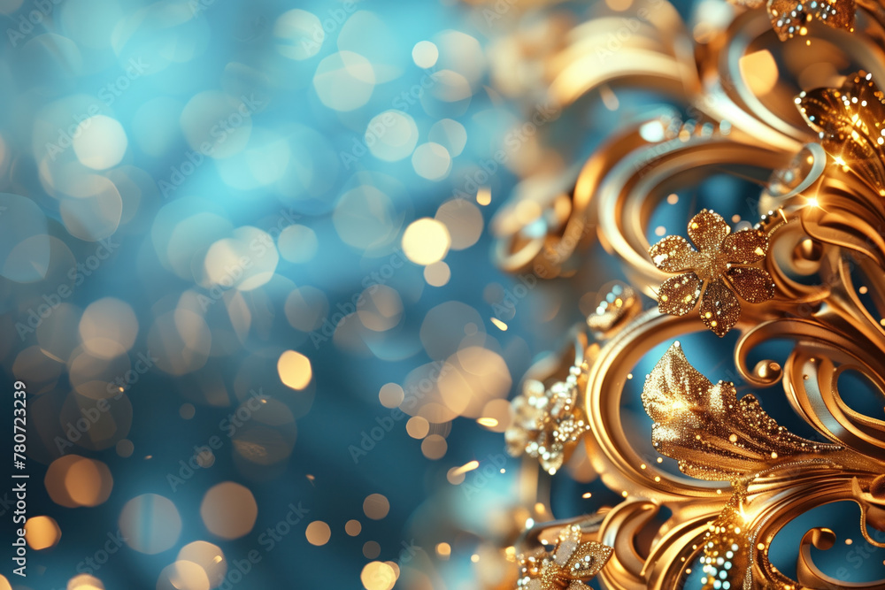 Poster gold decorative element. luxury. background image. created with generative ai technology.