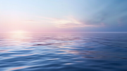 Fototapeta premium Horizon's Embrace: Where Sky and Water Dance at Dawn