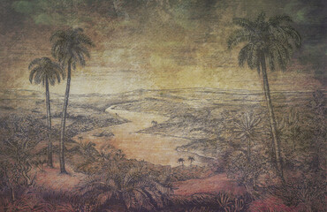 Golden Palms landscape