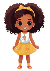 Vector cartoon girl character