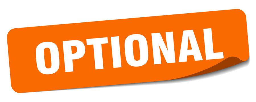 optional sticker. optional label