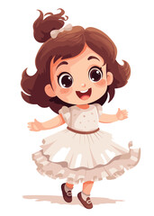 Vector cartoon girl character