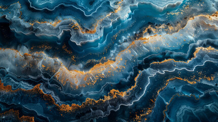 A captivating swirl of azure and gold, this marble wall art mesmerizes with its luxurious, fluid...