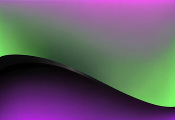 Green and black, violet gradient banner