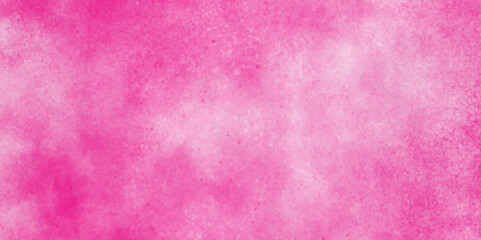 Cloudy and grainy scratched magenta watercolor pastel painted on paper, abstract colorful pink grunge background, Subtle light pink color ink effect shades paper texture with stains.