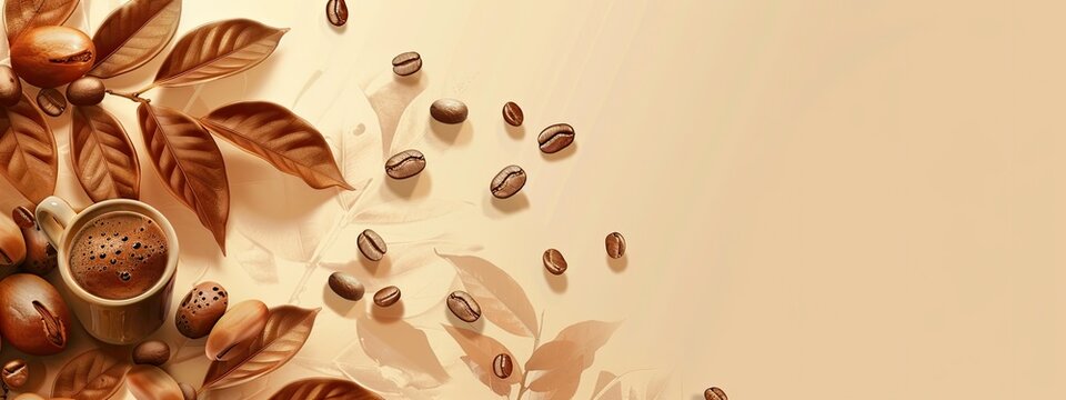 Minimalist coffee themed background