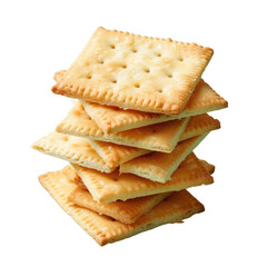 Crackers stacked on transparent background, perfect finger food for your next event