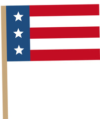 Patriotic flags vector 