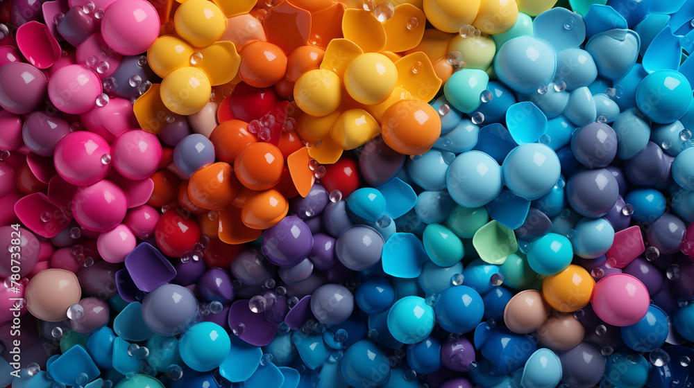 Poster rainbow pattern background image.