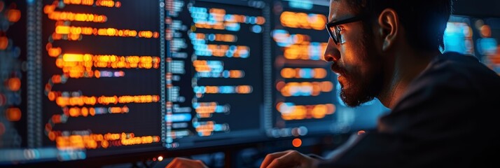 Forward-thinking developer scripting advanced software for future projects.